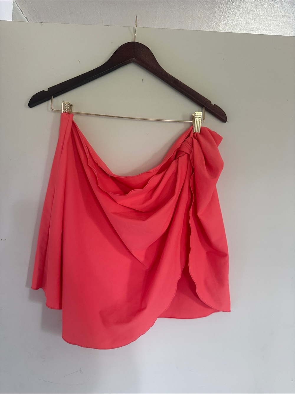 Old Navy Women’s Coral Swim Sarong Mini Skirt Tie Closure Sz L-XL EUC